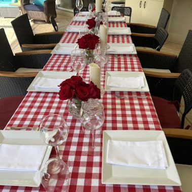 NCS catering table set up display