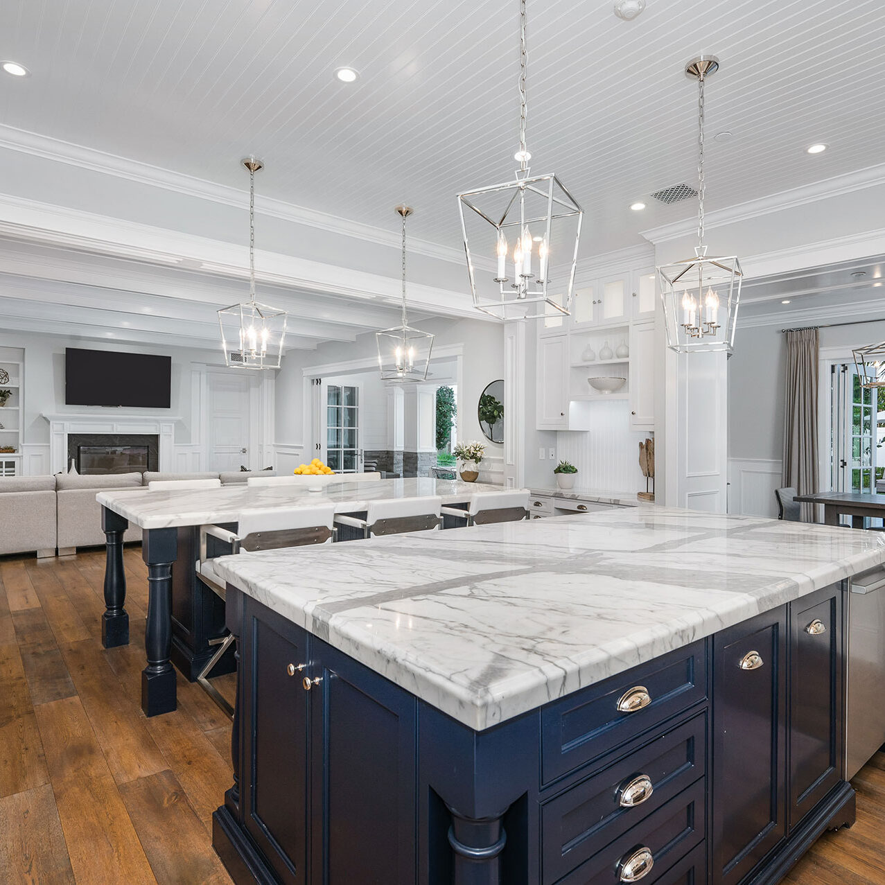 Modern kitchen space with spotless counters