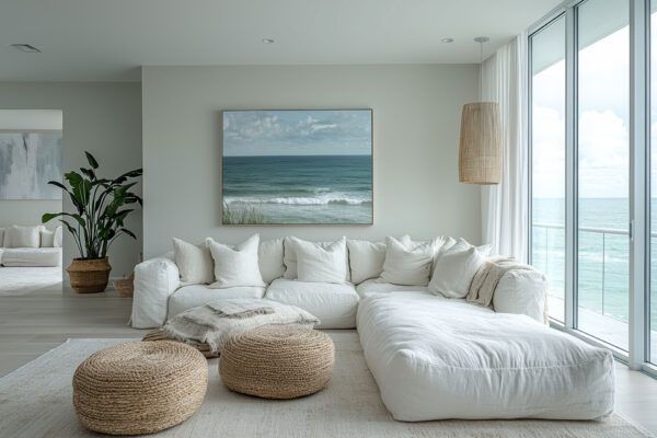 Coastal living room design modern