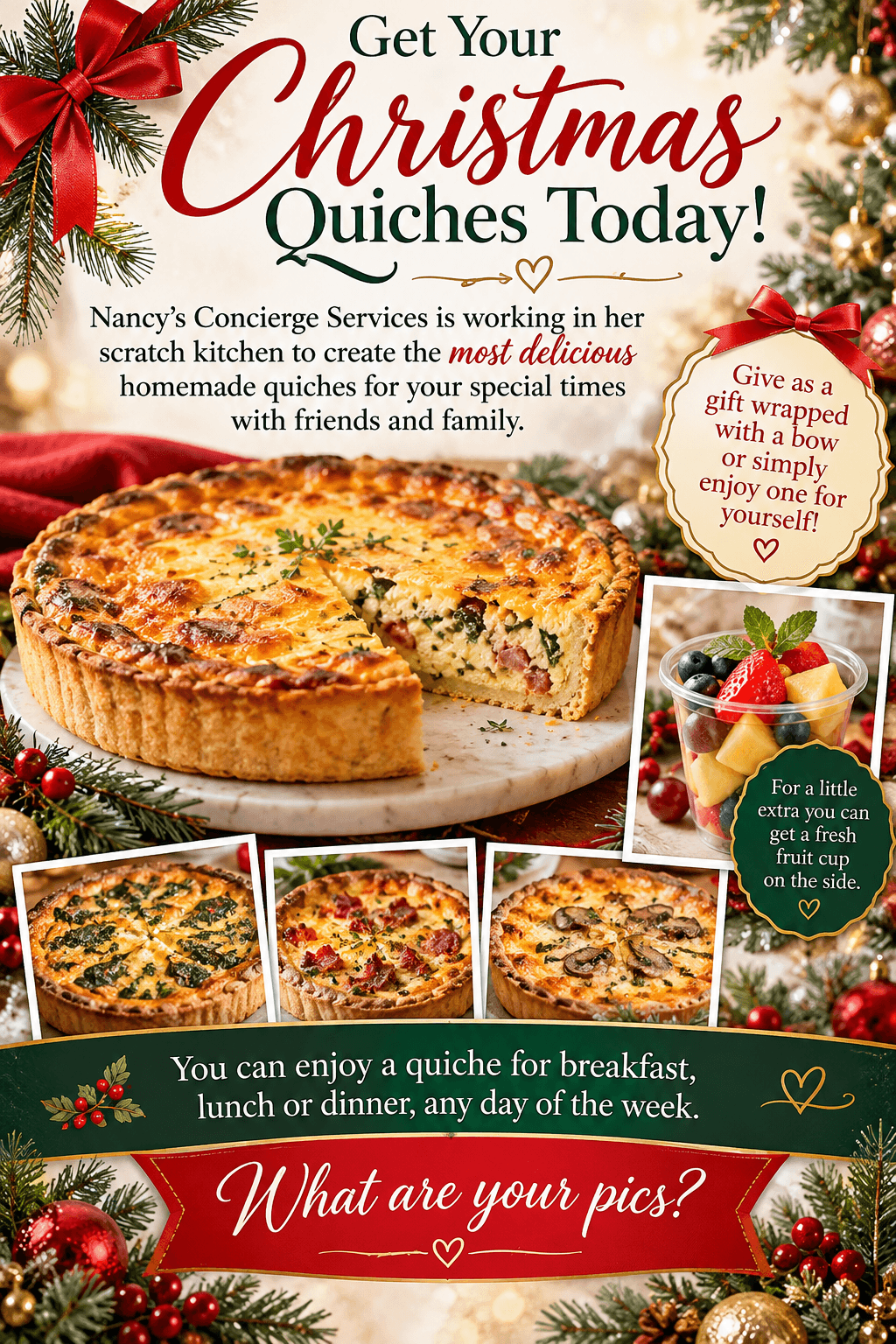 Homemade Christmas Quiches Flyer